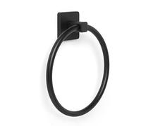 TATAY Towel Ring Nero Dual Fixing System Durable Zamak Material
