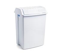 Tatay Trash Bin with Swinging Flap, 49 L, Polypropylene, White, One Size