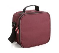 Tatay Urban Food Casual - Insulated Lunch Bag, 3L Capacity, 4 Plastic Food Storage Containers (2 x 0.5 L, 2 x 0.2 L) BPA Free, Burgundy. Measure 22.5 x 10 x 22 cm