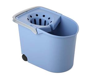 TATAY Wheeled Mop Bucket, BPA Free, Pressure Wringer and Carry Handles