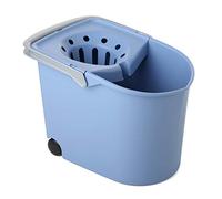 TATAY Wheeled Mop Bucket, BPA Free, Pressure Wringer and Carry Handles | PP Material | Made in Spain | Compact Home Storage | Regular Cleaning Use | Comfortable Carrying | Easy Routine Care, Blue