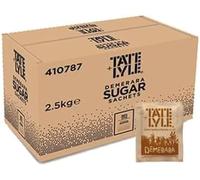 Tate & Lyle Demerara Sugar Sachets Pack of 1000-2.5kg | Individually Wrapped Natural Cane Sugar Sachets | Ideal for Tea, Coffee & Hot Drinks | Perfect for Cafés, Hotels & Catering