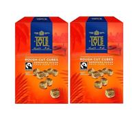 Tate & Lyle Fairtrade Demerara Rough Cut Sugar Cubes - 1 kg (Pack of 2)| Cane Sugar Cubes, Naturally Sweet & Aromatic - Ideal for Coffee, Tea & Cocktails