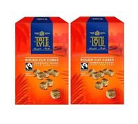 Tate & Lyle Fairtrade Demerara Rough Cut Sugar Cubes - 1 kg (Pack of 2)| Fairtrade Cane Sugar Cubes, Naturally Sweet & Aromatic - Ideal for Coffee, Tea & Cocktails
