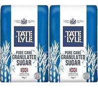 Tate & Lyle Granulated Sugar 1kg (Pack of 2) | Pure Cane Sugar for Baking, Cooking & Beverages | Perfect for Everyday Use