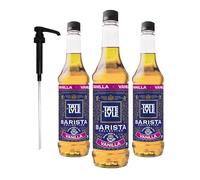 Tate & Lyle - Vanilla Syrup with Pump - Fairtrade Set, Vegan and Vegetarian Friendly - Vanilla Coffee Syrup, Cold Drinks and Hot Drinks - Produced in the UK - 3 x 750ml, with Pump