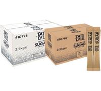 Tate & Lyle White & Demerara Sugar Sticks 1000 (2.5kg) Each | Twin Pack | Individually Wrapped Sugar Sticks | White & Natural Cane Sugar for Tea, Coffee & Catering