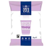 Tate & Lyle - White Granulated Vending Sugar - Fairtrade Pure Cane Sugar - Free Flowing, Quick Dissolving & Long-Lasting - Waterproof Pack - Ethical & Reliable - 6 x 2kg Bags