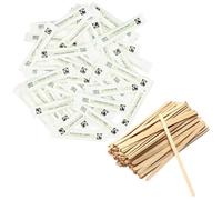 Tate & Lyle White Sugar Sticks 2.5g x 400 & 400 Free Wodden Stirrers | Eco-friendly, Biodegradable for Tea, Coffee, Cold Drink | with Welari Thank You Card | (800 Pack)