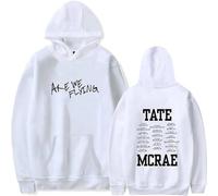 Tate Mcrae Are We Flying Tour Merch Hoodie 2D Print Pullover Sweatshirt Hip Hop Fashion Trends Long Sleeve Hoodies For Men Women XXS-4XL-White||M
