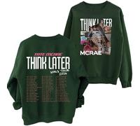 Tate Mcrae The Think Later World Tour 2024 Printed Sweatshirt, Long-sleeved Unisex Wear (green,XS)