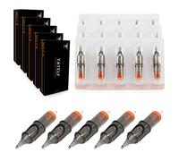 TATELF 50pcs Professional Disposable Tattoo Cartridge Needles Round Shader Sterilized Mixed 3RS 5RS 7RS 9RS 11RS for Tattoo Pen Rotary Machine Kit Tattoo Supplies(RS)
