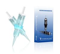 TATELF Tattoo Needles 0.18mm Nano Needles Round Tattoo Permanent Makeup Hair Scalp Eyebrow Lip with Membrane 0601R-0.18mm 1L 20pcs