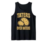 Taters Over Haters Funny Potato Lovers Humor Statement Pun Tank Top