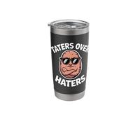 Taters Over Haters Funny Potato Pun Joke Stainless Steel Insulated Tumbler