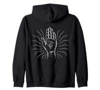 Tathastu Hindu Blessing Sanskrit Spiritual Manifestation Zip Hoodie
