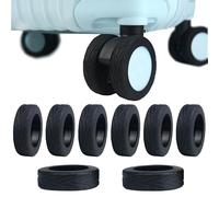 Tatibana 8pcs Silicone Luggage Wheel Covers, Anti-Skid Suitcase Wheel Protector Replacement, Silicone Protective Covers for 2-2.4" Essential Travel Accessorie