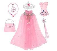 Tatibana Princess Costume, Princess Set Including Sceptre Crown, Gloves, Necklace, Bracelet, Earrings, Princess Cape, Bag, Little Girl Princess Outfit