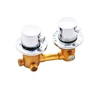 tatic Shower Faucet, 2/3/4 Way Threaded Hot & Cold Water Mixer, Exposed Double Diverter Valve for Bathroom, Wall-Mounted Brass tatic Tap (Size: 2 out 14.5cm)
