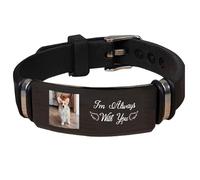 TATLETATLE Personalized Picture Bracelet,Custom Photo Memorial For Family,Pet,Friend-Personalized Engraved Bracelet,Custom Photo Bracelet (Bracelet-13)