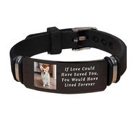 TATLETATLE Personalized Picture Bracelet,Custom Photo Memorial For Family,Pet,Friend-Personalized Engraved Bracelet,Custom Photo Bracelet (Bracelet-17)