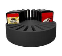 TATMOHIK 20 Game Card Holder for Nintendo Switch 2 (2025), Switch OLED, Switch Lite & Original - Round Storage Stand with 20 Slots, Black Game Card Organizer