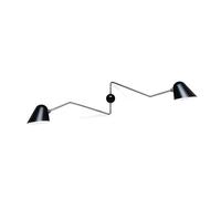 TATO Beghina Double Wall Lamp Matt Black & Chrome