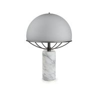 TATO Jil Table Lamp Grey/Black Chrome & White Marble