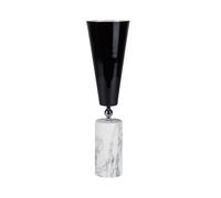 TATO Vox Table Lamp White Marble & Chrome/Black Large
