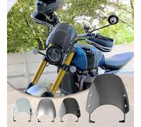 TaTonCycle Motorcycle Windscreen Windshield Airflow Wind Deflector Flyscreen with Mounting Bracket compatible with T-riumph Bonneville Scrambler 1200 XE/XC/BE 2019 2020 2021 2022 (Black Smoke)