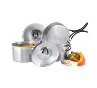 Tatonka Camping Cooking Set stainless steel durable outdoor fire compact pot pan