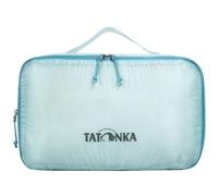 Tatonka SQZY Packing Cube Compression Pouch M (4L / 6L) - Ultralight and Space-Saving Packing Bag with Zip - Transparent, Compressible and PFC-Free - 29 x 18 x 8 cm (Blue)