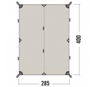 Tatonka Tarp 4 TC (285 x 400 cm) - Waterproof Tarp Made of Cotton Blend Fabric with Excellent UV Stability, Eyelets and Flap Loops - Protects Against Sun, Wind and Rain - Beige