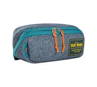 Tatonka Toiletry Bag Square Zip Pouch S (1L) - Hinged Wash Bag with 2 Zip Mesh Pockets PFC/PFAS-Free - 8 x 19 x 7 cm (Navy)