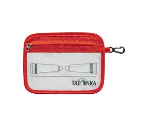 Tatonka Zip Flight Bag A6 - Small Transparent Bag for Travelling Liquids in Aircraft Hand Luggage - 16 x 12 cm (Red Orange)