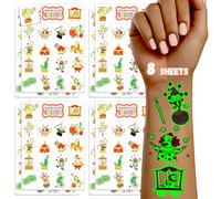 TatoYard 136 Styles+ Circus Kids Temporary Tattoos for Party Supplies, Goodie Bags Stuffers Fillers, Glow Fake Tattoos for Party Favors Decorations/Toys/Games
