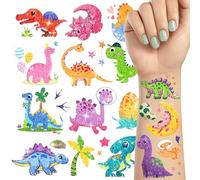 TatoYard Dinosaur Glitter Tattoos for Boys, 120 Styles Temporary Tattoo Stickers for Boys Dinosaur Toys, Birthday Decorations Party Games Bag Fillers