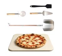 Tatqilo 5PCS Pizza Stone Set, 30 x 38cm Rectangular Baking Stone for Oven