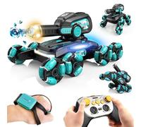 Tatqilo 8WD Remote Control Tank, Gesture Sensing Remote Control Cars with Light & Music, 360° Rotation, RC Drift Tank That Shoots Water Bullets, Kids Toy for Boys Ages 6-12,Christmas Birthday Gift