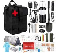 Tatqilo Survival Kits, 235 PCS Survival Equipment & First Aid Kit, Emergency Survival Kit with Multipurpose Axe Hammer, Camping Tools, Emergency Kit for Home, Travel, Hiking, Outdoor Adventure