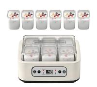 Tatqilo Yoghurt Maker 1500ml with 6x250ml Glass Jars, Electric Yogurt Maker | Yoghurt Making Machine with LED Display, Adjustable Time and Temperature, For Making Organic Yogurt, Homemade Desserts