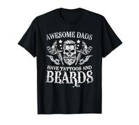 Tatted Daddy Fathers Day Gift Idea Bearded Dad Tattoo T-Shirt