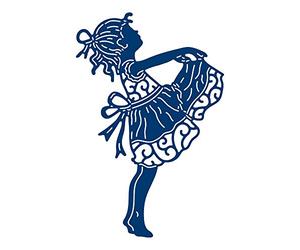 Tattered Lace Little Girl Die, Metal, Silver, 7 x 10.6 x 0.2 cm