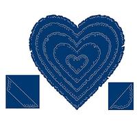 Tattered Lace Ornamental Torn Edge Hearts Die TLD0291