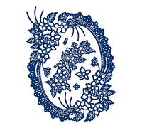 Tattered Lace Summer Harvest Ovals, Metal, Silver, 15.7 x 12.3 x 0.3 cm