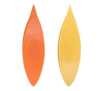 Tatting Shuttles Plastic Colorful Tatting Shuttles Craft Tool for DIY Hand Sewing Knitting Beginners and Enthusiasts 2pcs Set (12042 Orange+Yellow)