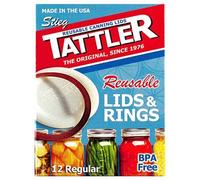 Tattler Regular Mouth Canning Lids with Rubber Rings 12 pk