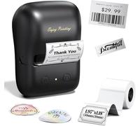 TATTMUSE A421 2 Inch Label Maker with Tape for Home and Small Business | Inkless Bluetooth Printer with Portable Design. Supports 20-50mm Widths. Quiet <20dB for Home and Office. USB-C Charging.