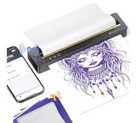 TATTMUSE A88U New Bluetooth Tattoo Stencil Printer, Thermal Wireless Stencil Printer for Tattooing, Tattoo Transfer Machine with 5PCS Transfer Papers, Compatible with Phone, Tablet, PC, Black