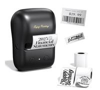 TATTMUSE Label Maker, Thermal Label Lrinter Machine with 3 Tape Black
